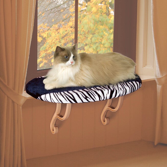 Kitty Cat Sill Zebra, BLACK WHITE, hi-res image number 0
