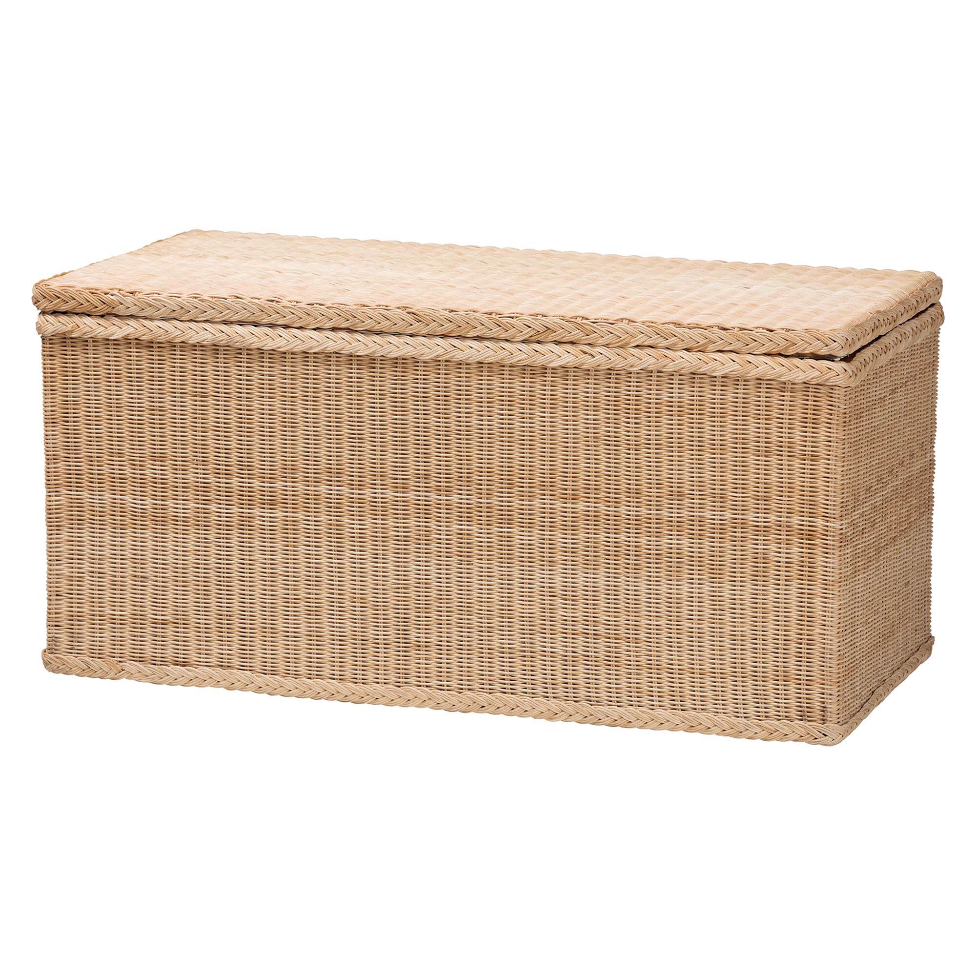 Caden Braided Natural Rattan Chest, NATURAL RATTAN, alternate image number 1