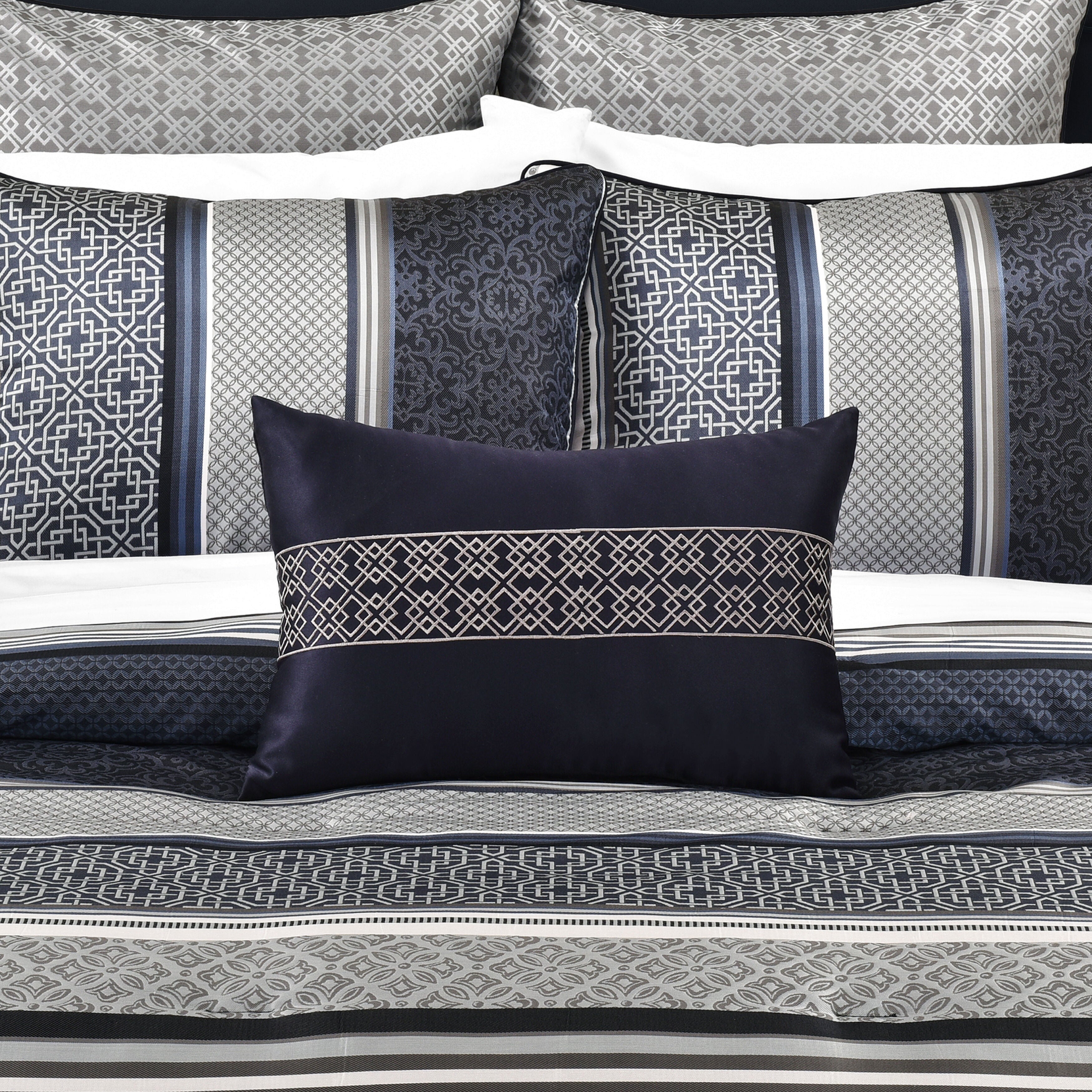 CARLISLE BOUDOIR DECORATIVE THROW PILLOW, INDIGO, hi-res image number 0