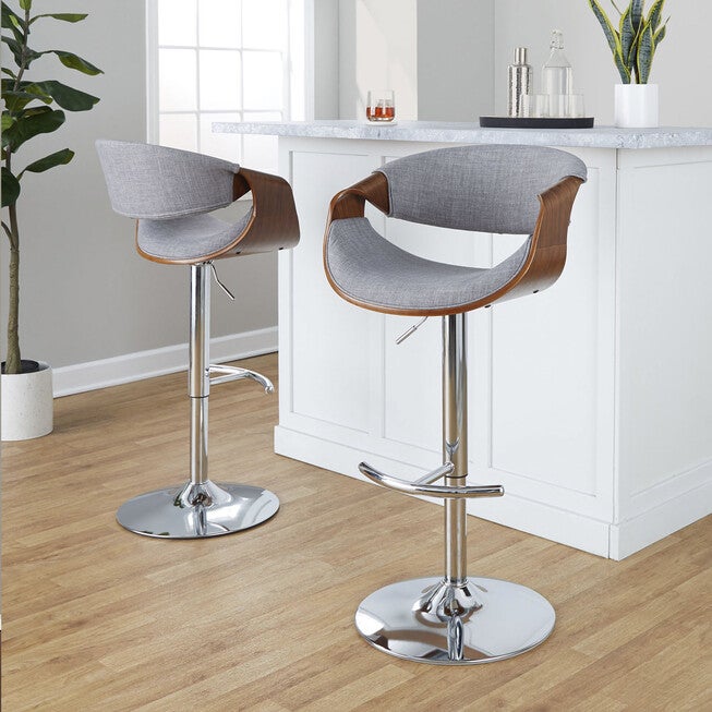 Curvo Adjustable Barstool - Set Of 2, , alternate image number 6