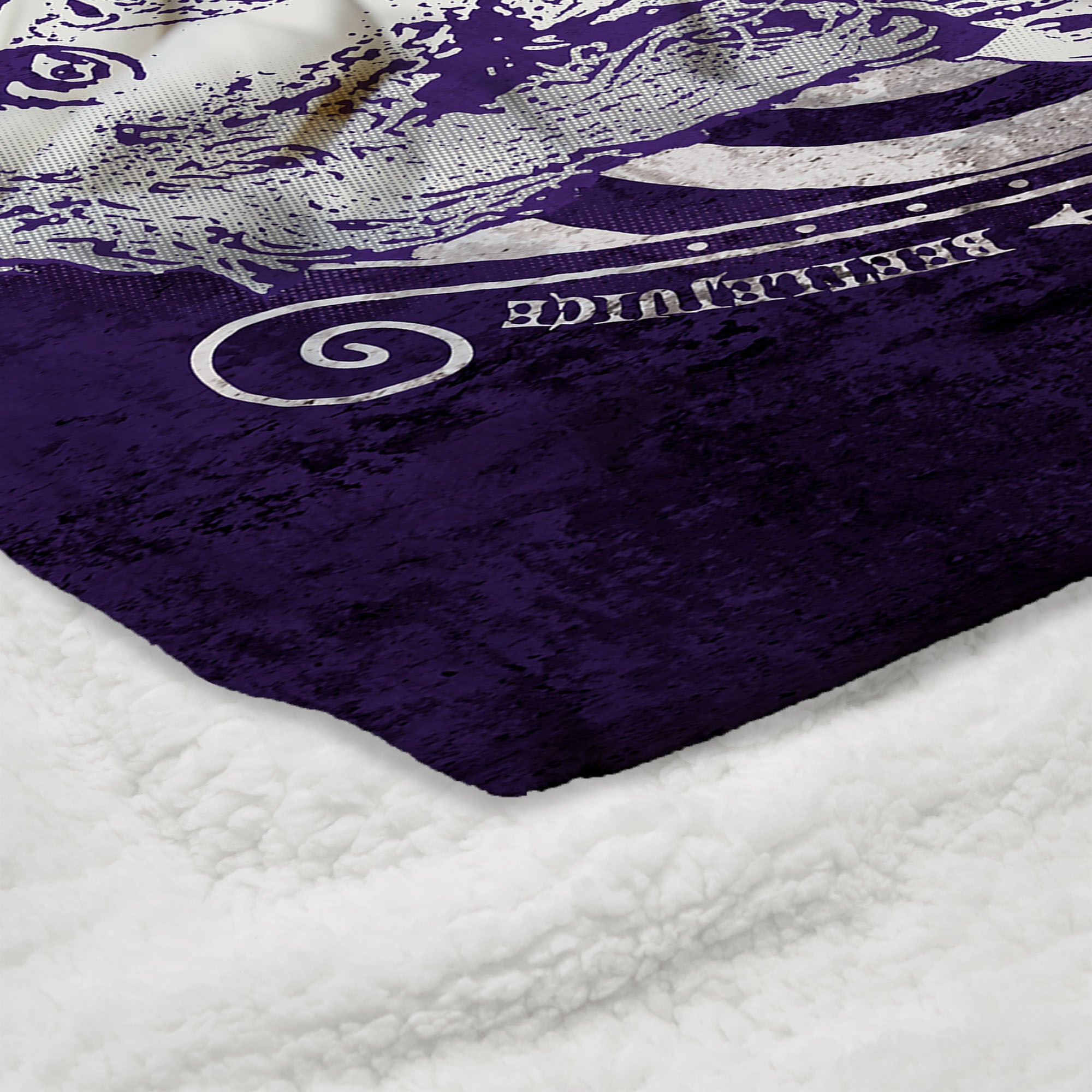 Warner Bros. Beetlejuice Big Dark Room Silk Touch Sherpa Throw Blanket 50X60 Inches, BLACK, alternate image number 4