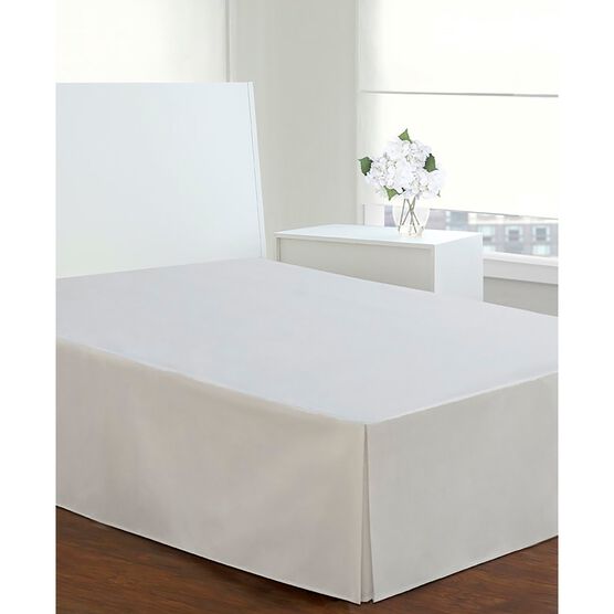 Luxury Hotel Classic Tailored 14" Drop White Bed Skirt, , on-hover image number null