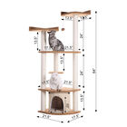 Ultra Thick Faux Fur Real Wood 64" Cat Scratching Furniture, , alternate image number null