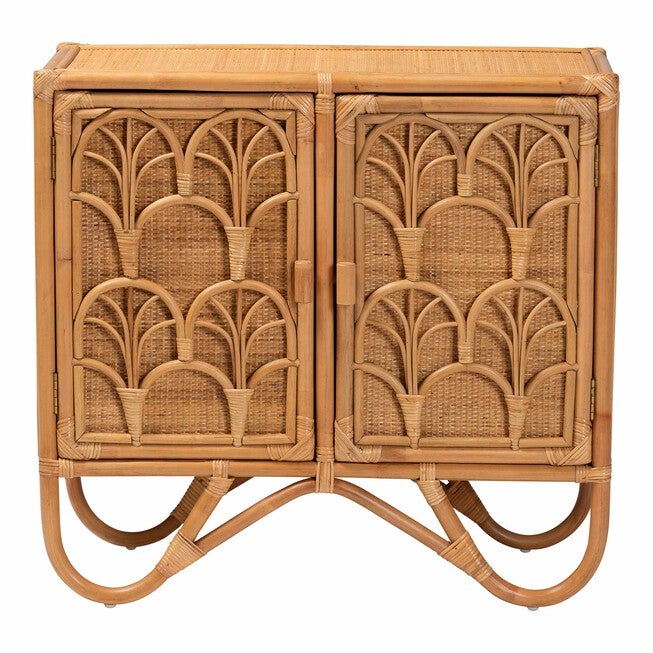 Baylor Bohemian Light Honey Rattan Storage Cabinet, LIGHT, alternate image number null