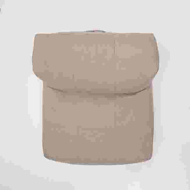 Top-down view of a beige modular deep seat chair.