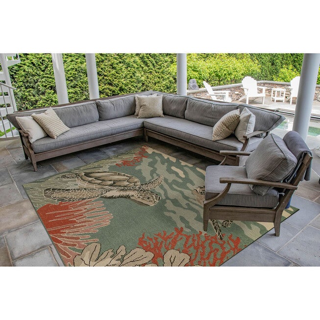 Liora Manne Riviera Seaturtles Indoor/Outdoor Rug, , alternate image number 6