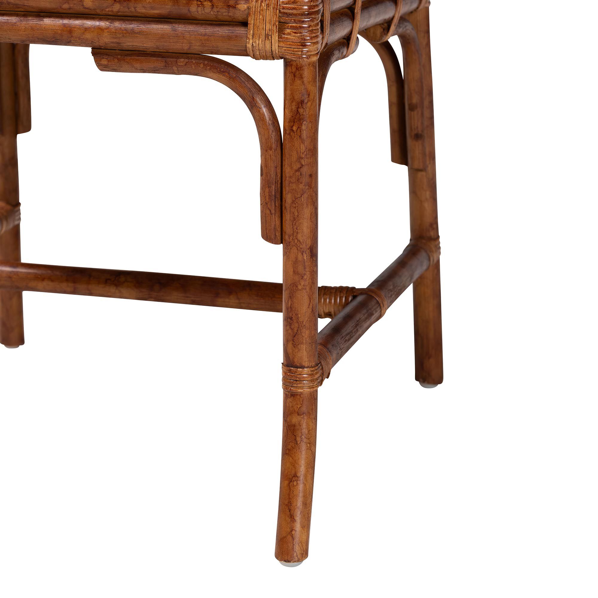 Rio Marbled Tortoise Natural Rattan Dining Chair, BROWN, alternate image number 6