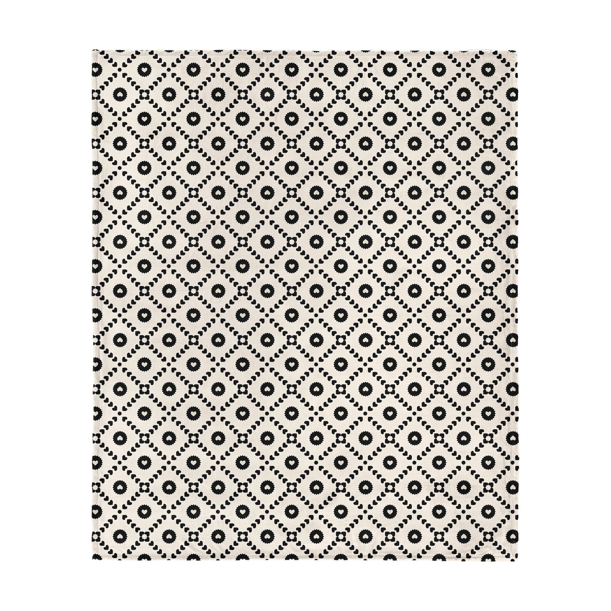 Valentine's Day Black Hearts Silk Touch Throw Blanket 50x60 Inches, BLACK, hi-res image number 0
