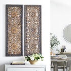 Set Of 2 Brown Wood Traditional Wall Décor, , alternate image number null