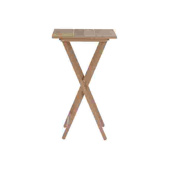 Single wooden tray table with X-shaped legs