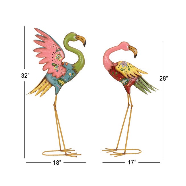 Set Of 2 Metal Coastal Garden Sculpture, , alternate image number null