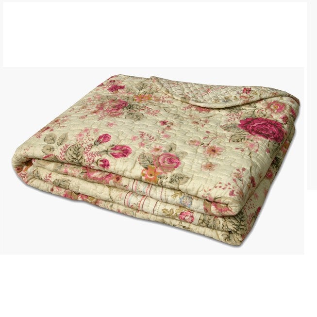Antique Rose Throw Quilt, , alternate image number null