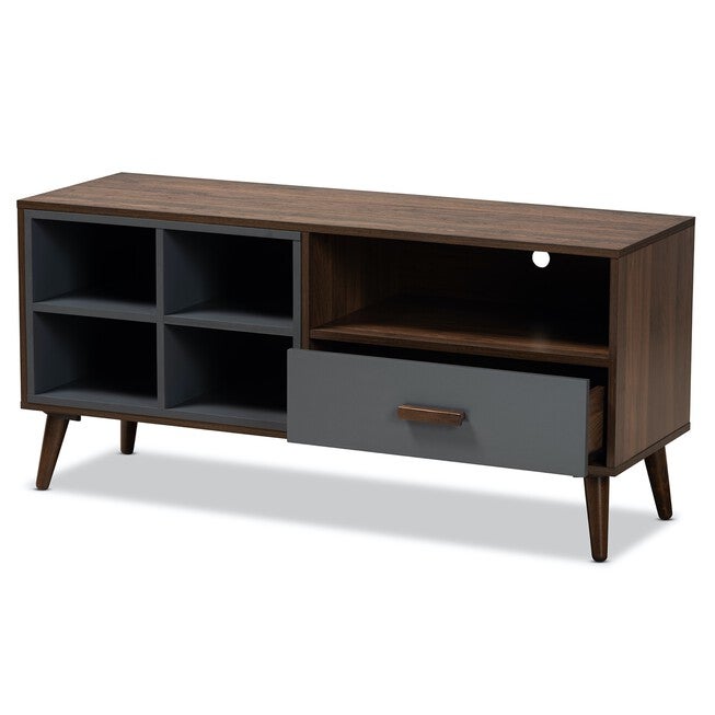 Garrick Two-Tone Wood 1-Drawer Tv Stand Furniture, , on-hover image number 1