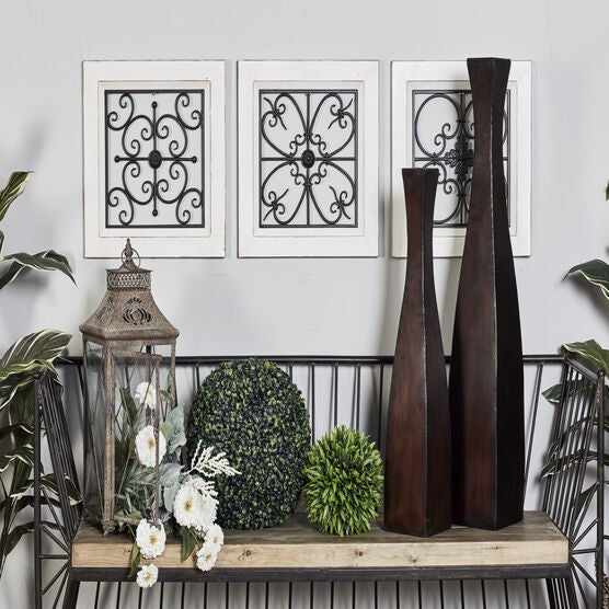 Set Of 4 Black Wood Farmhouse Wall Décor, , alternate image number null