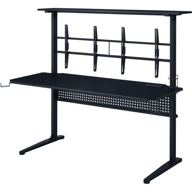 Gaming Table W/Usb Port, BLACK, hi-res image number 0