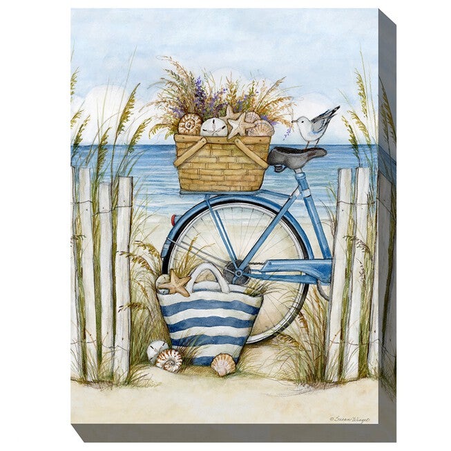 BEACH BIKE OUTDOOR ART 30X40, MULTI, hi-res image number 0