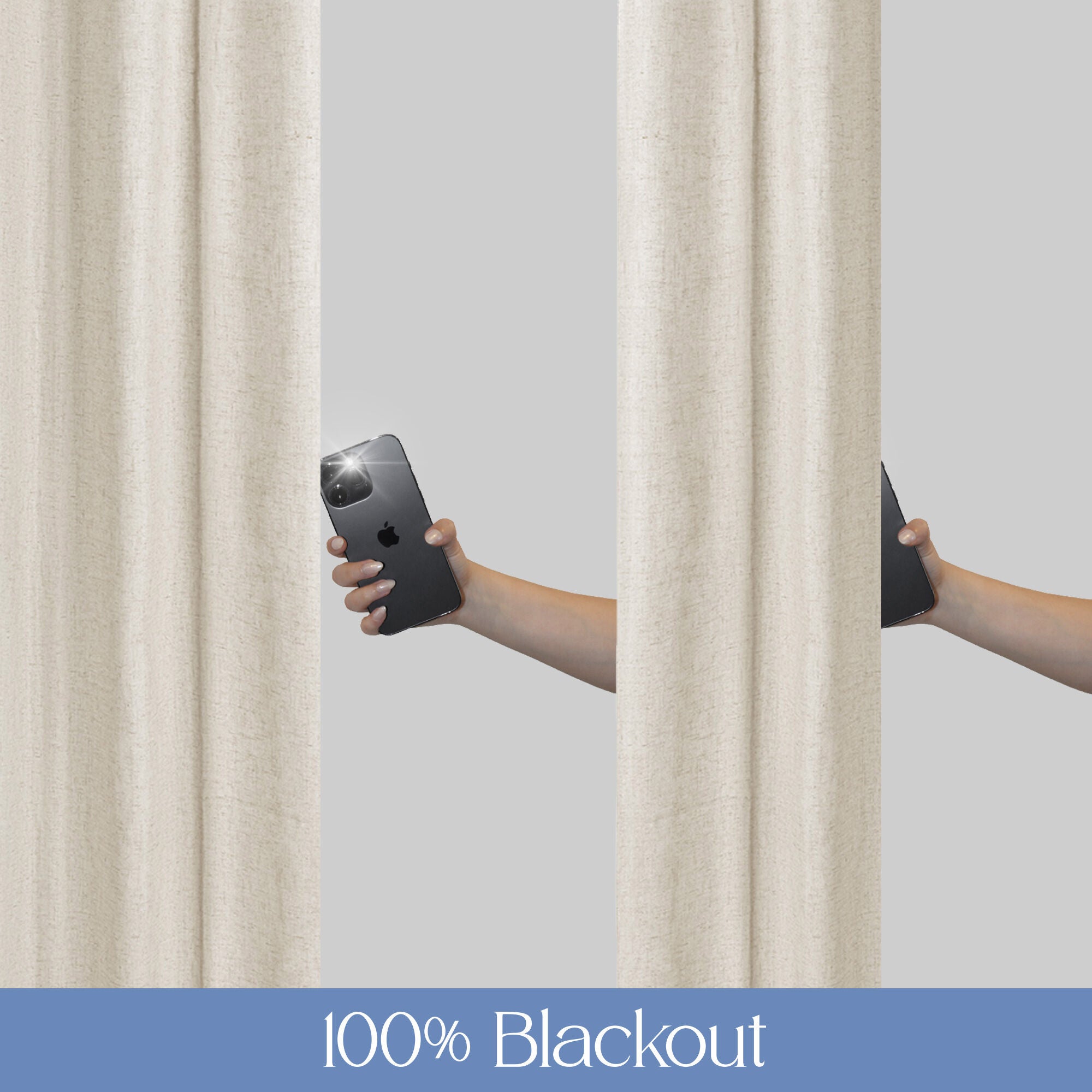 Linen Slub 100% Blackout Grommet Pair, LINEN, alternate image number 5