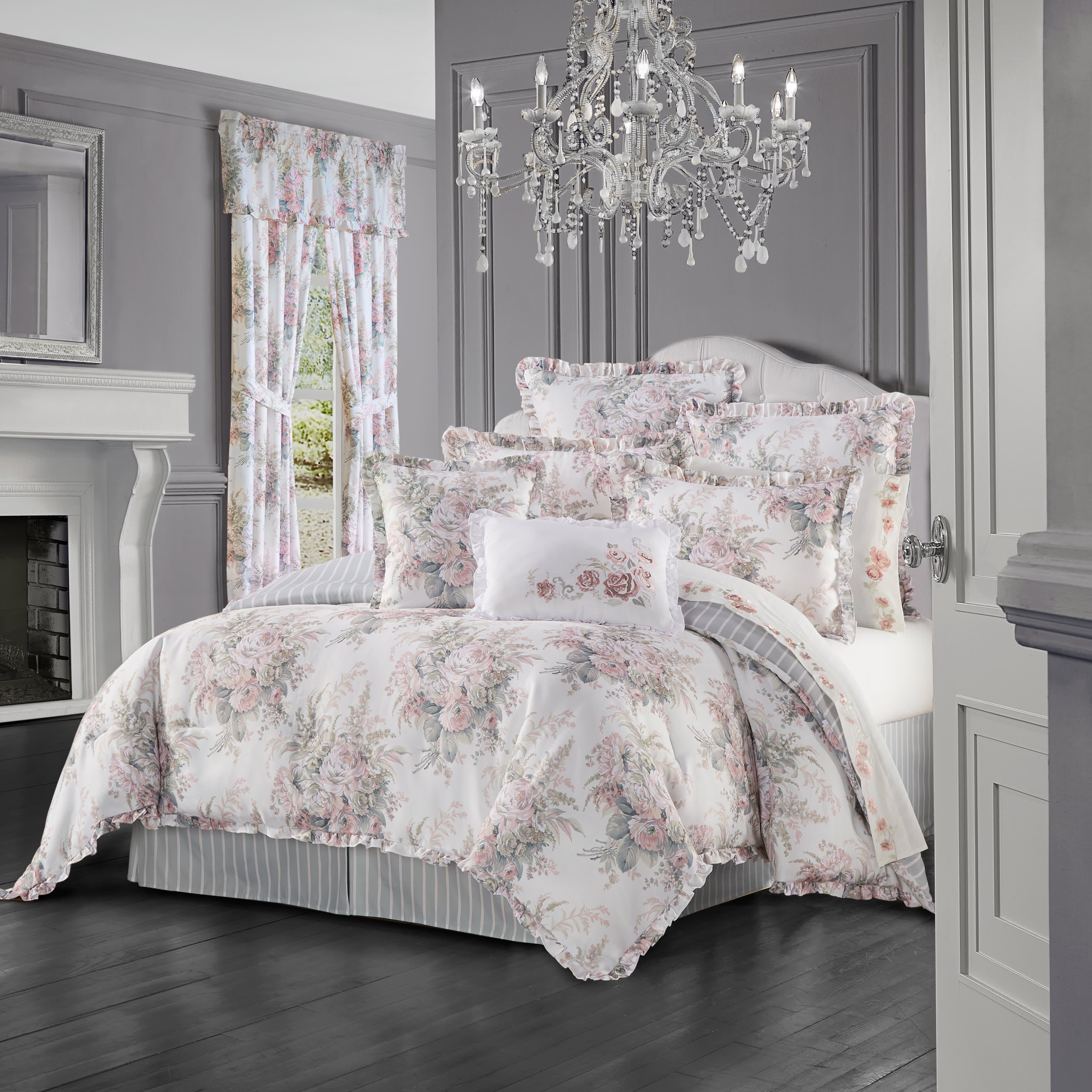 Estelle Blush 4 Piece Comforter Set, BLUSH, hi-res image number 0