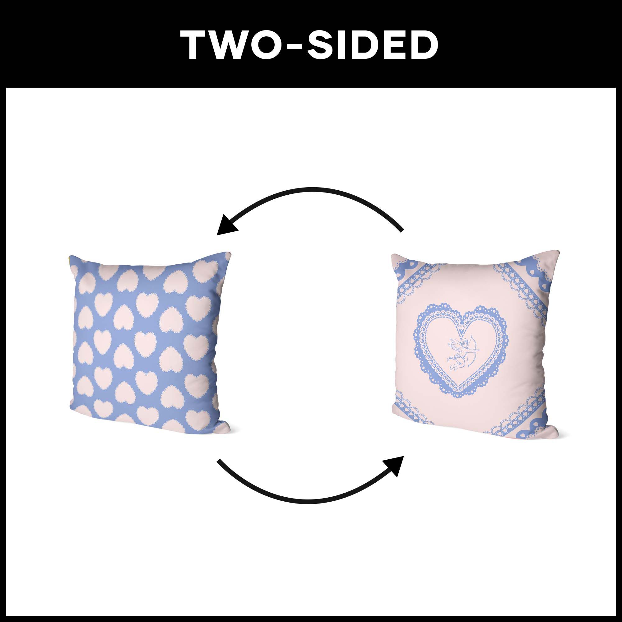 Valentine's Day Vintage Hearts Throw Pillow 18X18 Inches, HEART PILLOW, alternate image number 5