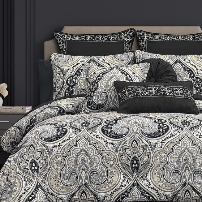 Messina 3 Piece Comforter Set, BLACK, alternate image number 1