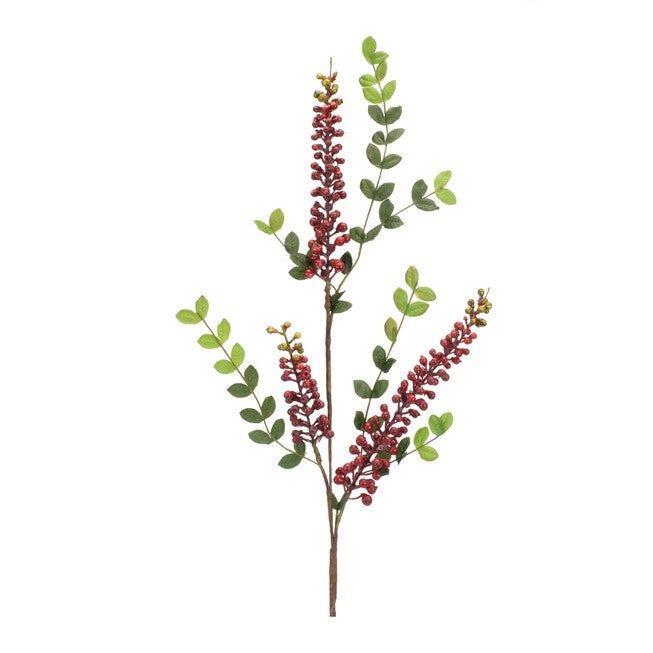 Burgandy Berry Foliage Spray (Set of 6), RED/GREEN, hi-res image number null