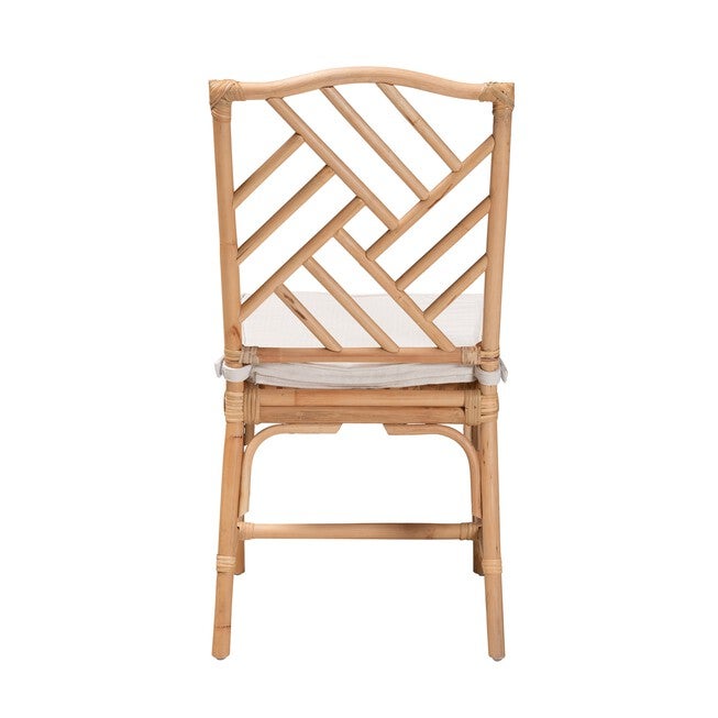 Rio Modern Bohemian Natural Brown Rattan Dining Chair, , alternate image number 9