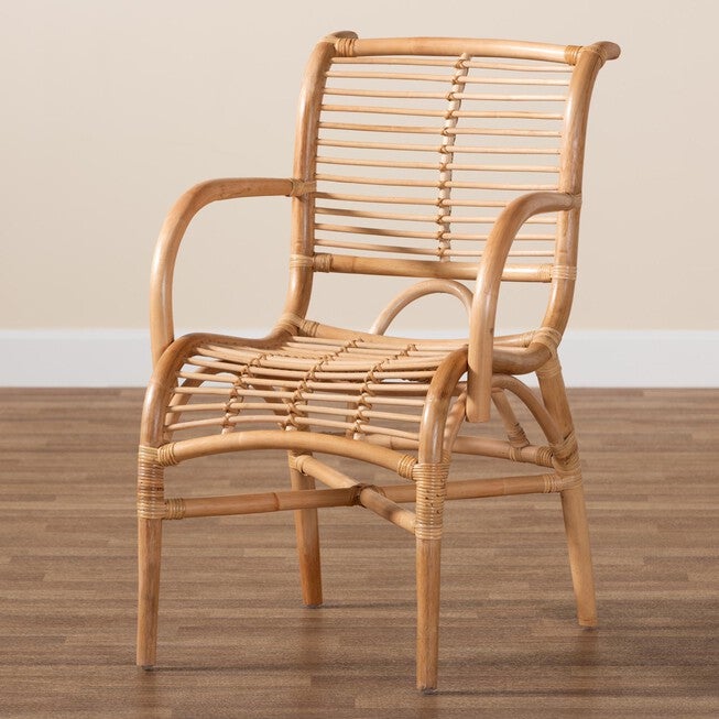 Seminyak Modern Bohemian Natural Rattan Lounge Chair, , alternate image number 8