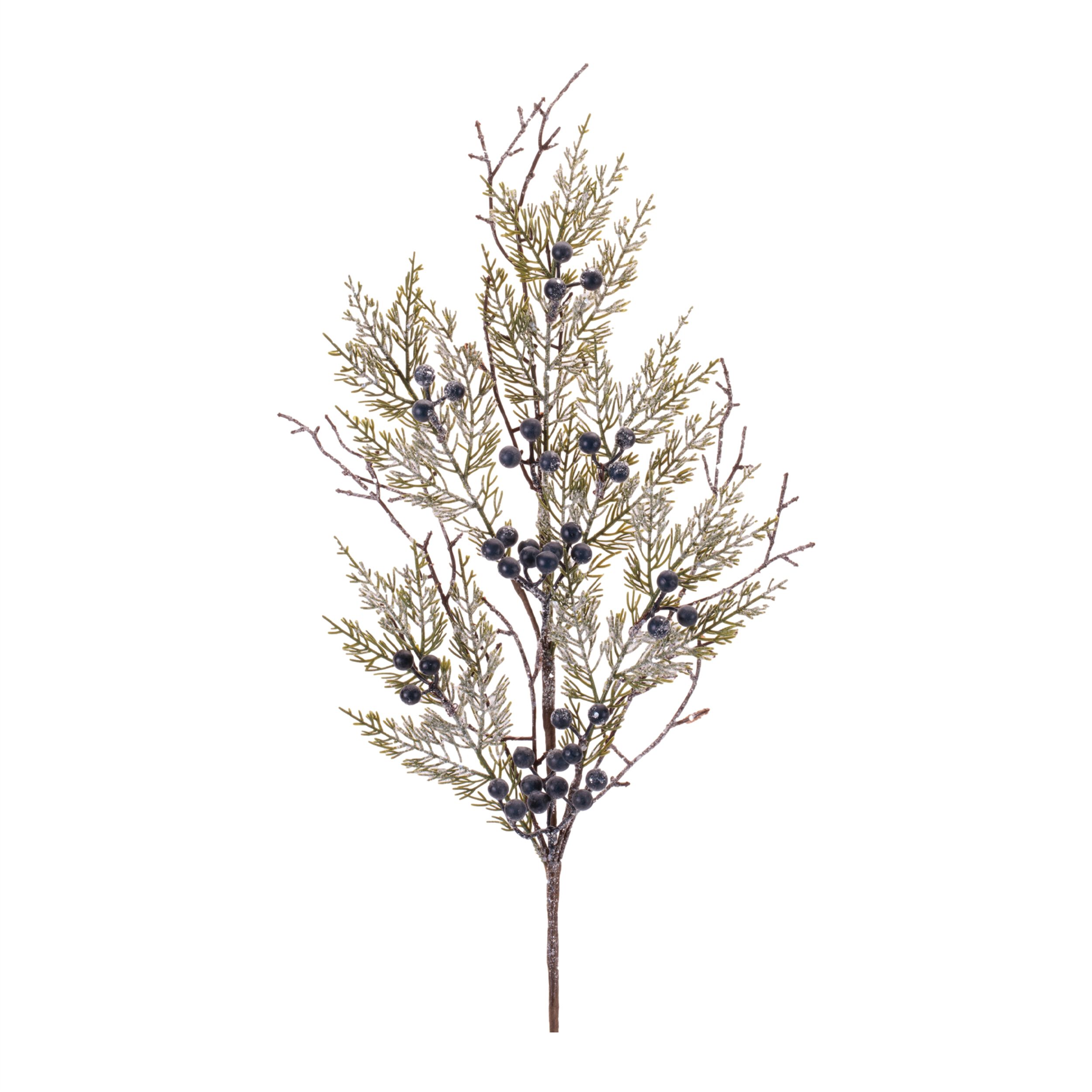 Snowy Juniper Spray (Set of 2), BLUE GREEN WHITE, hi-res image number 0