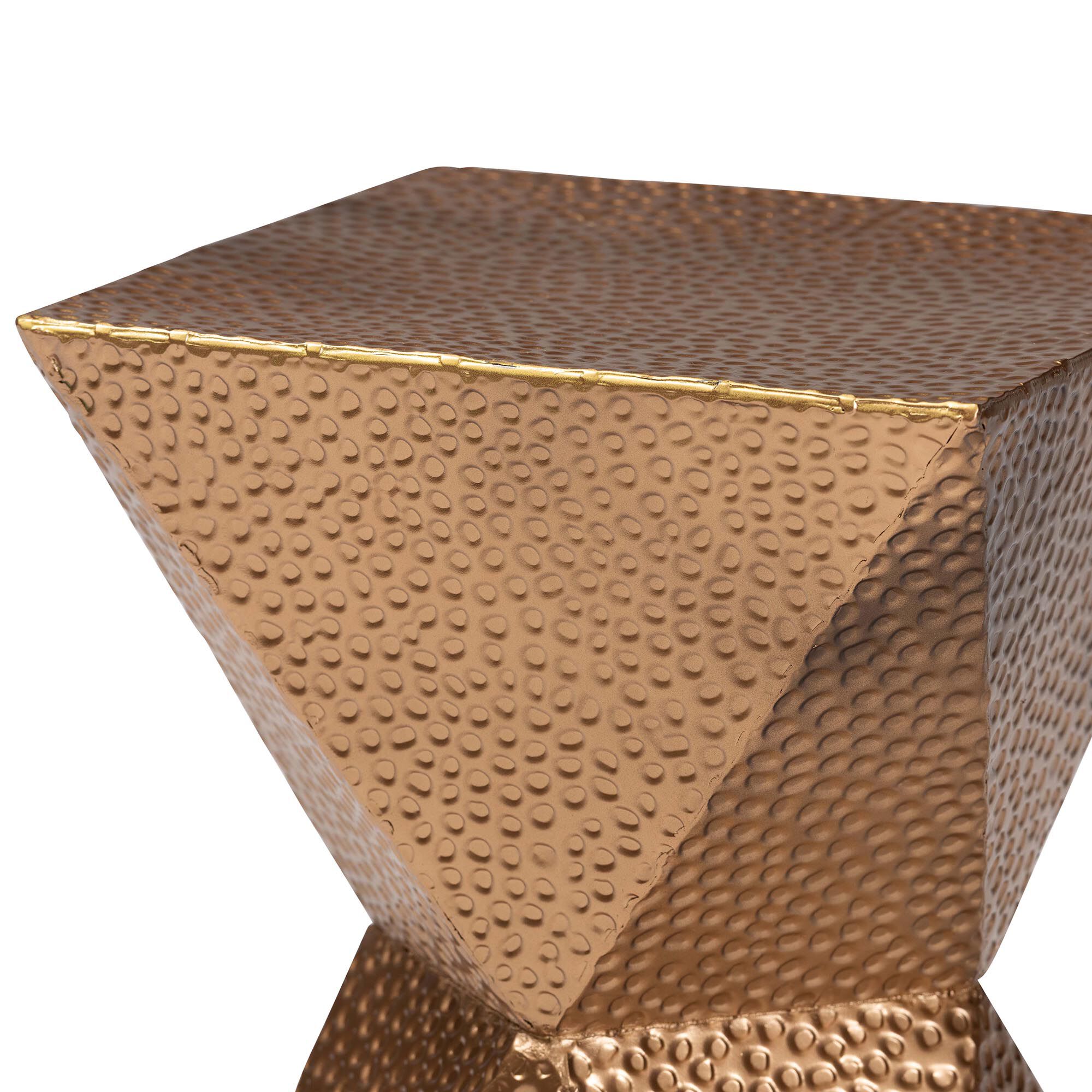 Pacey Textured Metal Accent Table, BRONZE, alternate image number 3