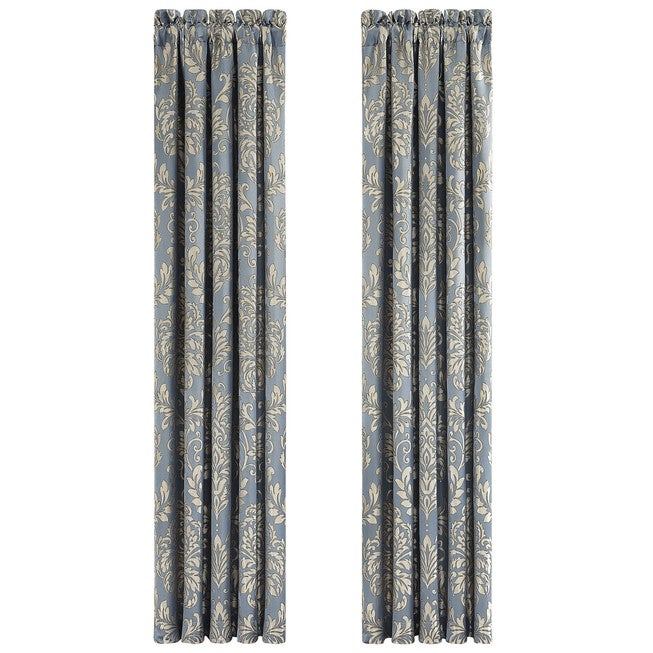 Lorenzo 84 Inch Window Panel Pair, BLUE, alternate image number 2