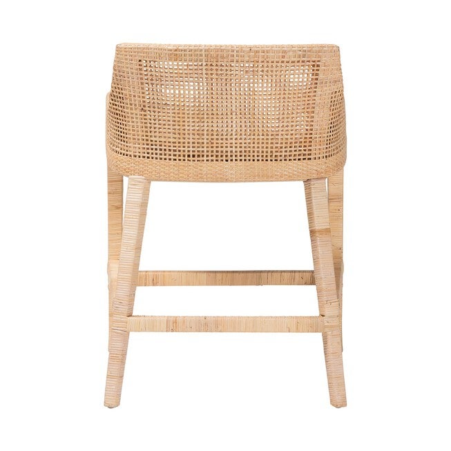 Beata Natural Rattan Counter Stool, HONEY, alternate image number 4