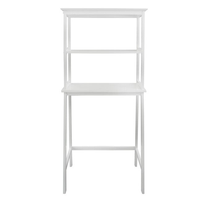 Spacesaver 100% Solid Wood Over The Toilet Rack with Shelves - White, WHITE, hi-res image number 0
