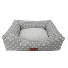 Dots Printing poly-cotton bolster with detachable faux fur cushion Medium Size, , on-hover image number null