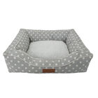 Dots Printing poly-cotton bolster with detachable faux fur cushion Medium Size, , on-hover image number null