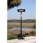 Black Powder Coated Steel Telescoping Offset Pole Mounted Infrared Patio Heater, , alternate image number null