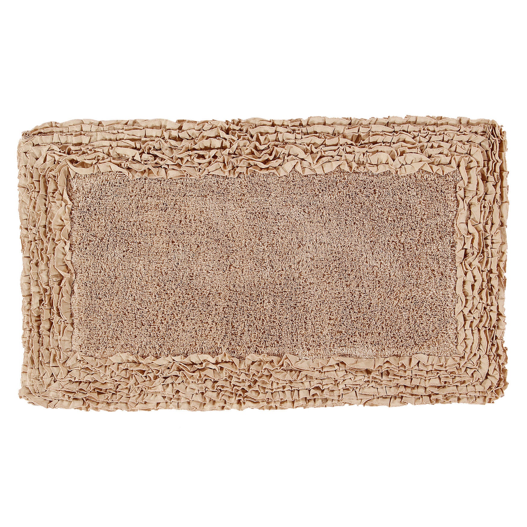 Shaggy Border Bath Rug Mat, 24 inches X 40 inches, , on-hover image number 1