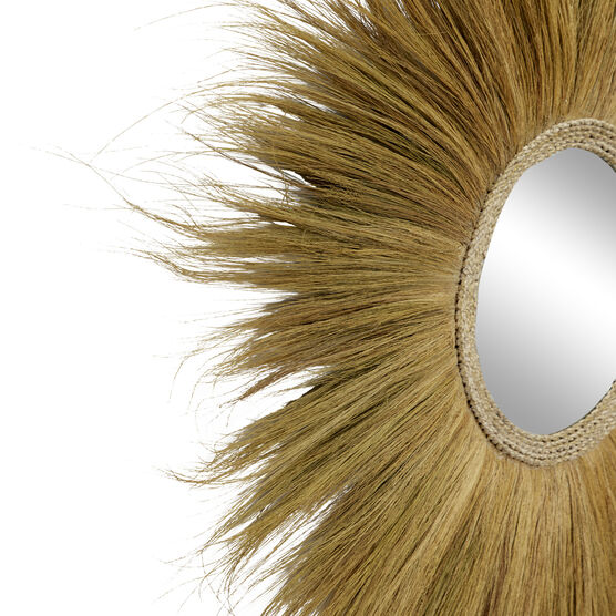 Brown Boho Style Sea Grass Wall Mirror, , alternate image number null