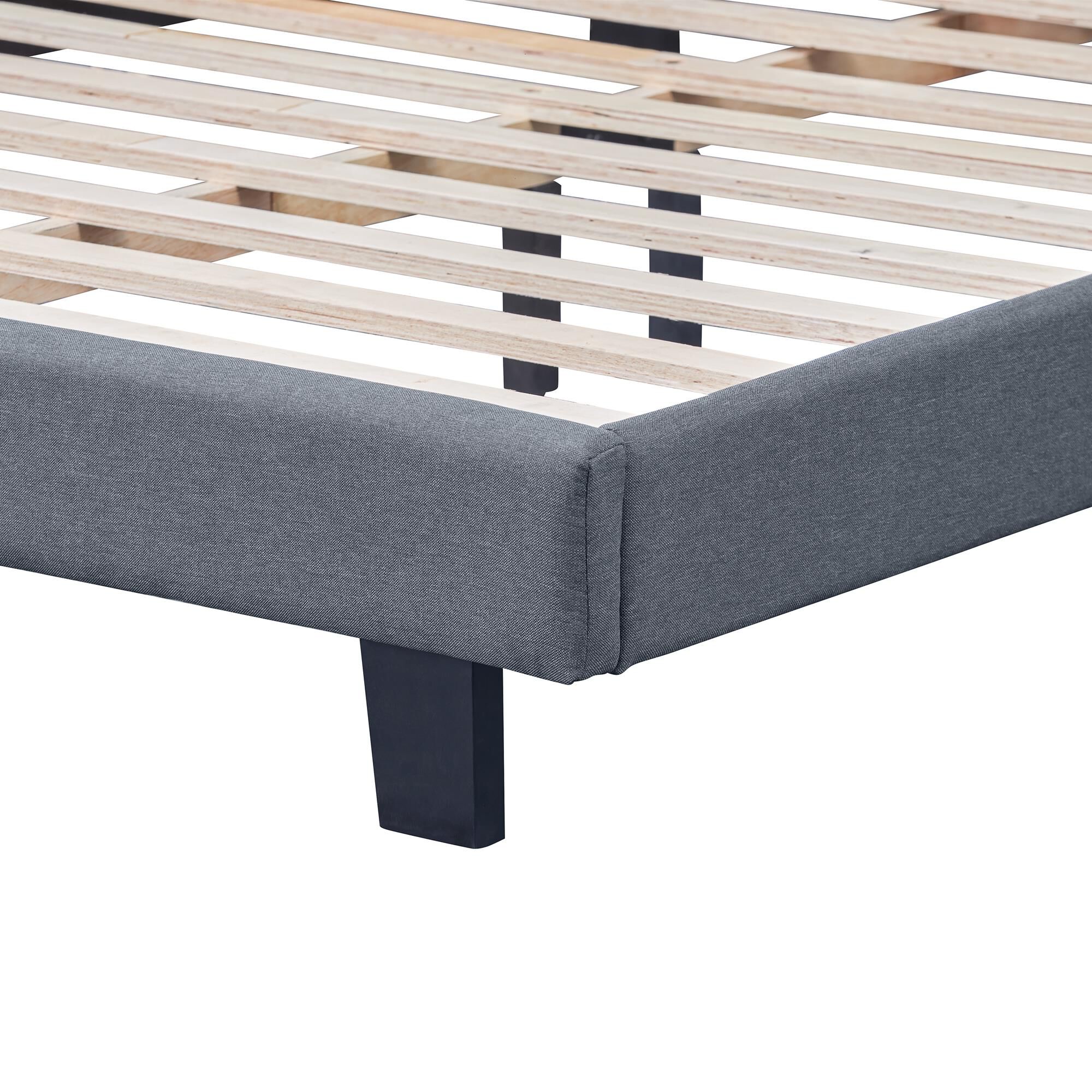 Madison Platform Bed, Gray, Queen, GRAY, alternate image number 7