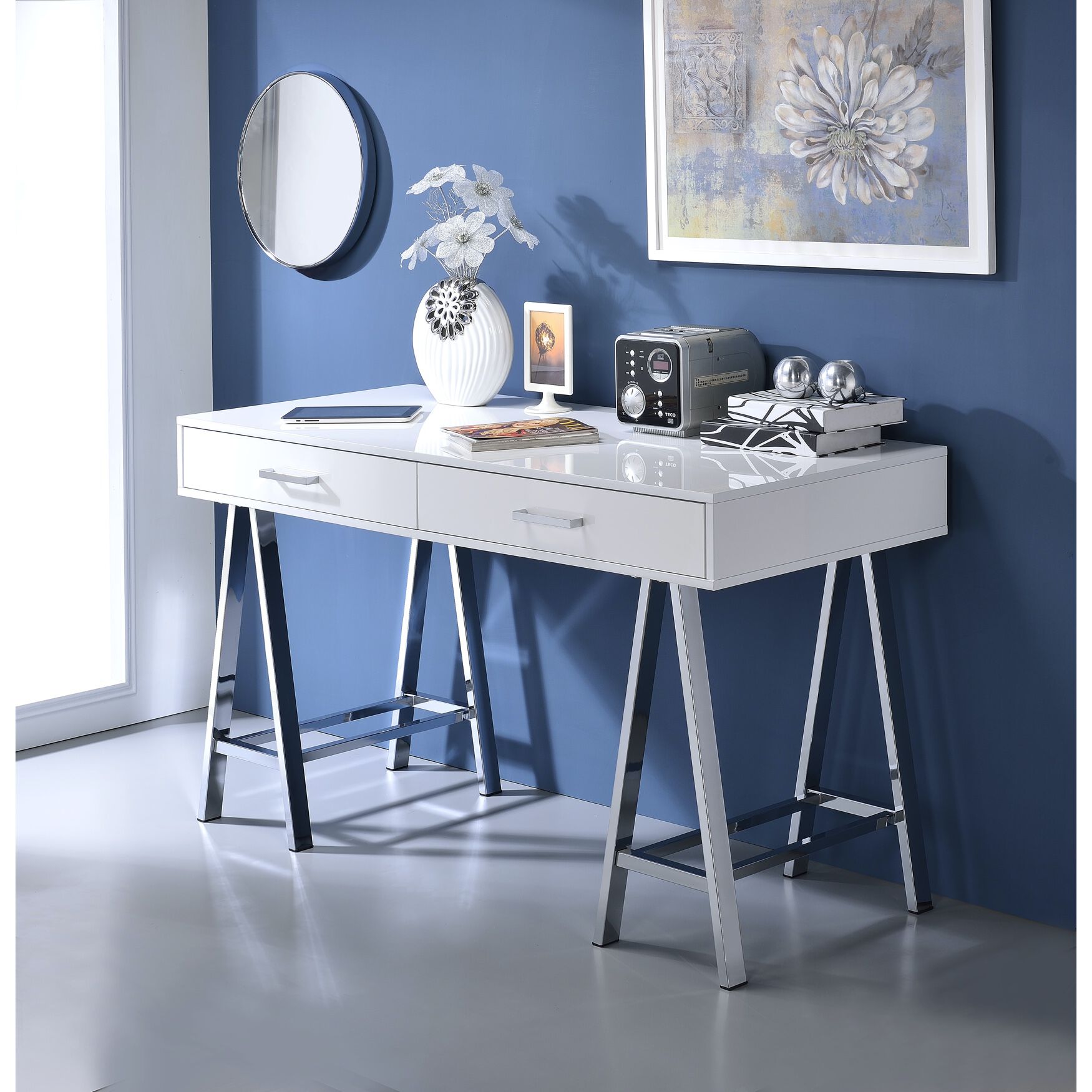 Built-In Usb Port Writing Desk, , alternate image number 8