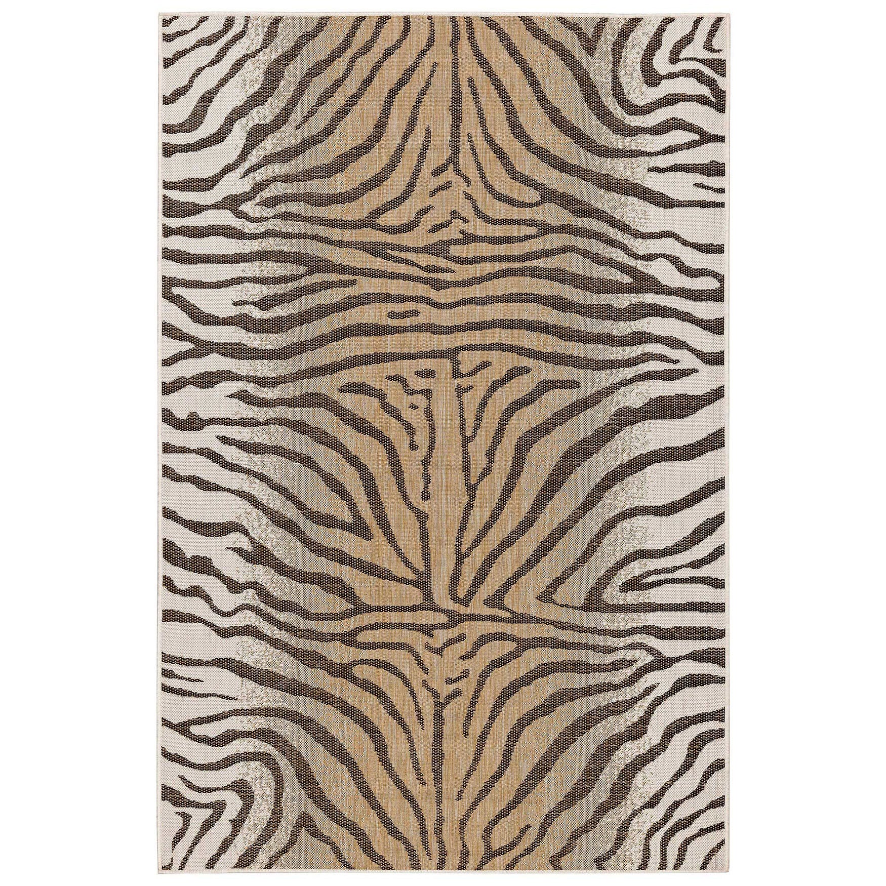 Carmel Zebra Indoor/Outdoor Area Rug Sand, SAND, hi-res image number 0
