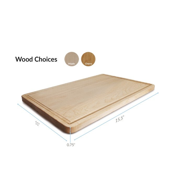 Delice Maple Rectangle Cutting Board with Juice Drip Groove, , alternate image number null