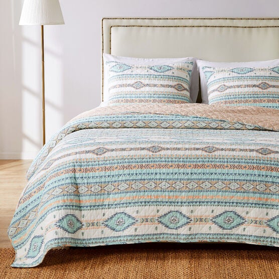 Phoenix Turquoise Quilt Set, TURQUOISE, hi-res image number null