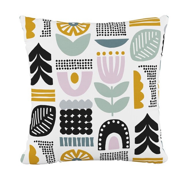 Helsinki Block 20 inchesSq. Pillow, LAVENDER MULTI, hi-res image number null