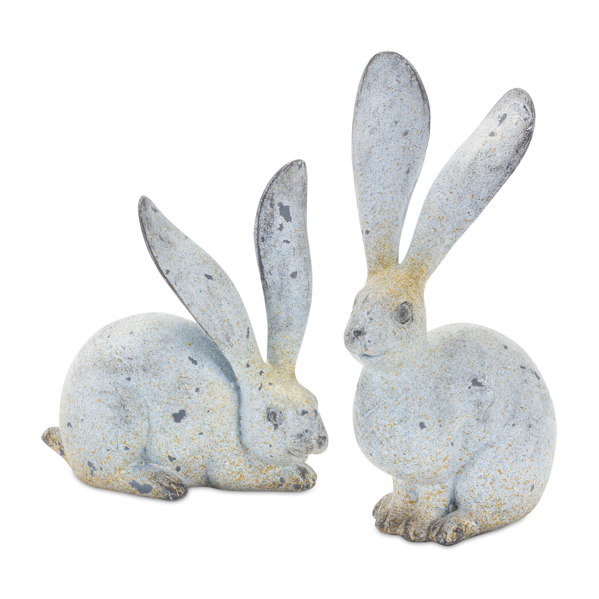 Rabbit (Set of 4) 5.5 inchesH, 8.25 inchesH Resin, GREY/BROWN, alternate image number 1