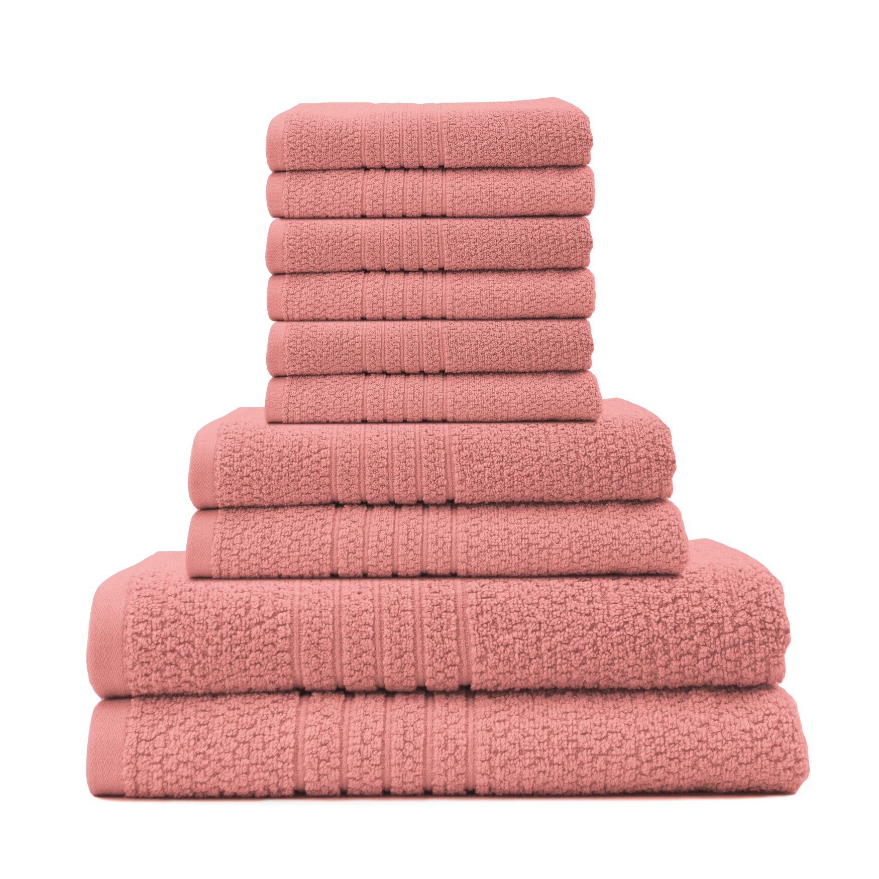 Softee 10-Pc. Towel Set, CORAL, hi-res image number 0