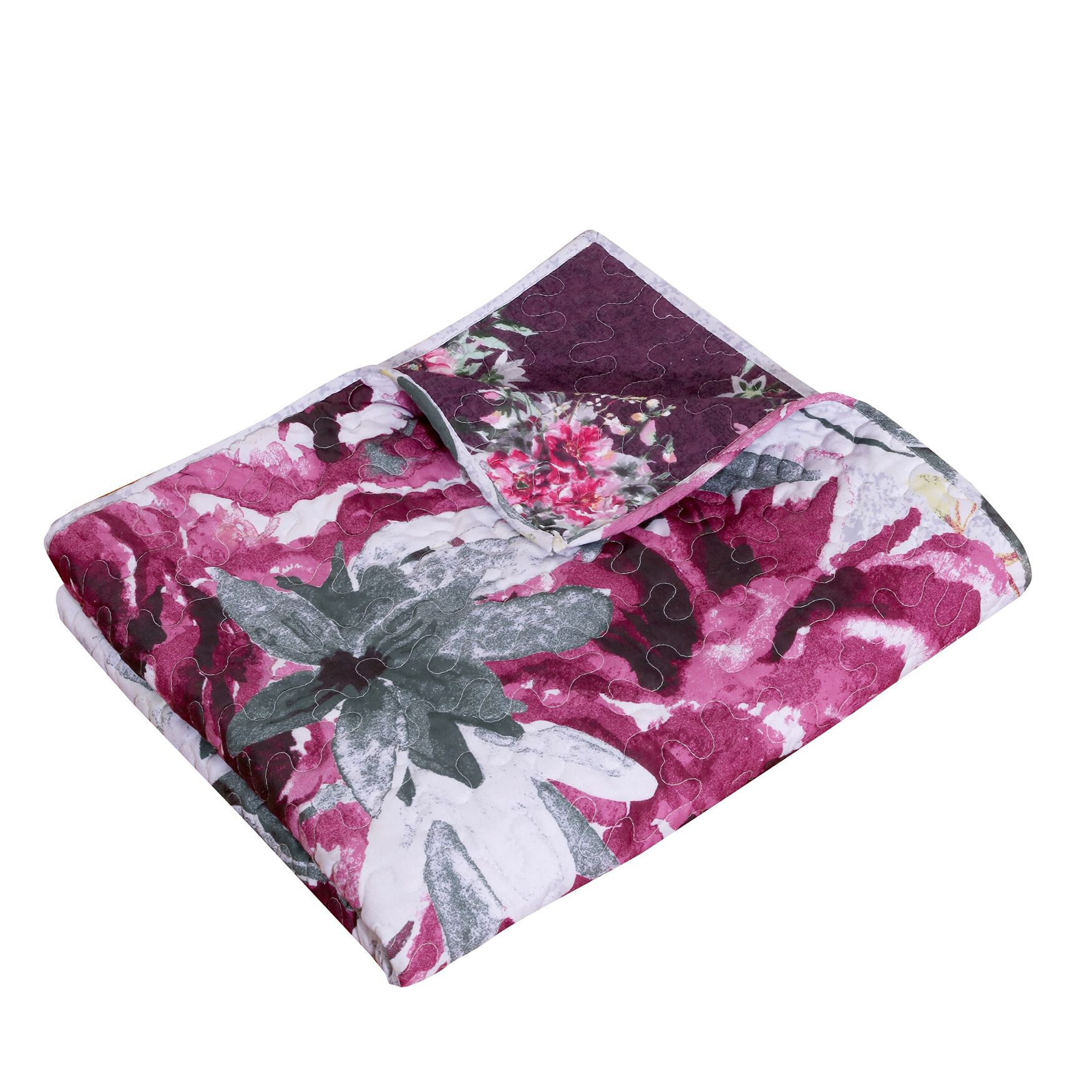 Rose Touch Quilted Throw Blanket, , on-hover image number 1