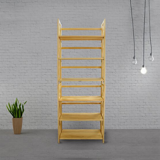 Montego 3-Shelf Folding Bookcase -Natural, , alternate image number null