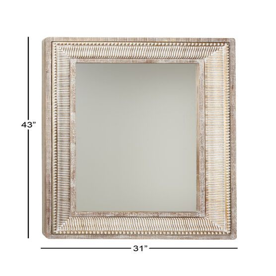 Brown Farmhouse Metal Wall Mirror, , alternate image number null