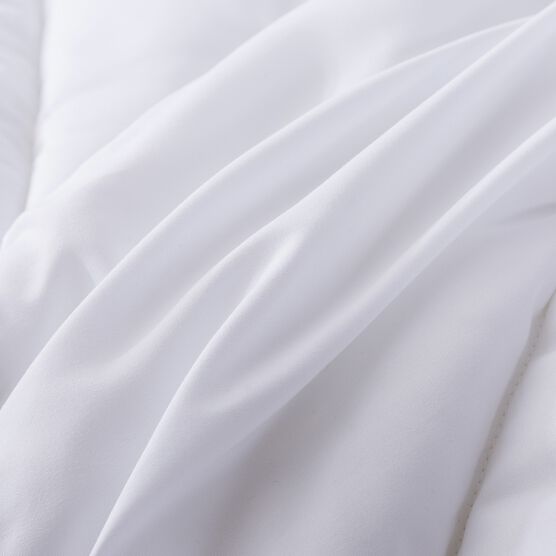 Chevron Stitch Down Alternative Comforter, White, , alternate image number null