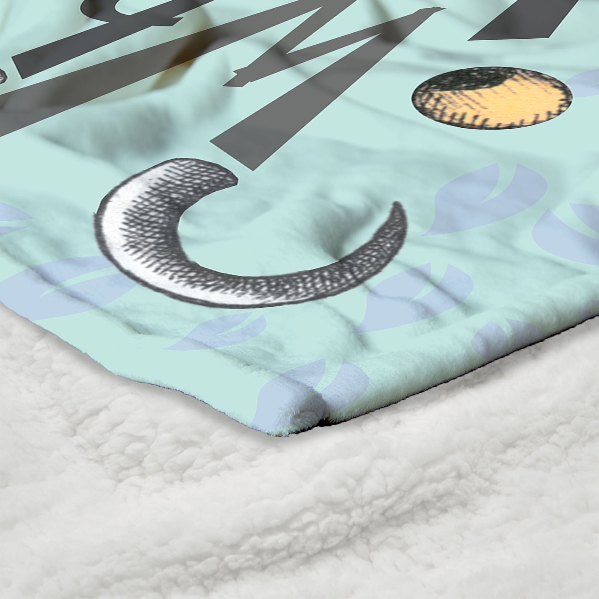 Warner Bros. Where the Wild Things Are In the Leaves Silk Touch Sherpa Throw Blanket 50x60 Inches, BLUE, alternate image number 4